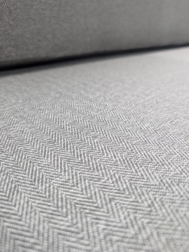 Herringbone Marble fabric swatches